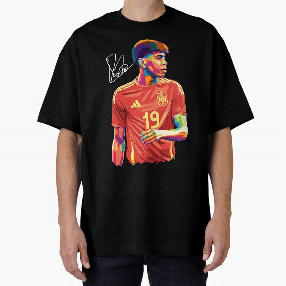 Lamine Yamal Pop Art Oversized T-Shirt Bring Match Day Fire to the FIFA World Cup 2026 USA Canada Mexico Journey through Messi, Neymar and Mbappe Highlights, England Pride, Stadium Chants, National Pride, Trophy Dreams and Unforgettable Football