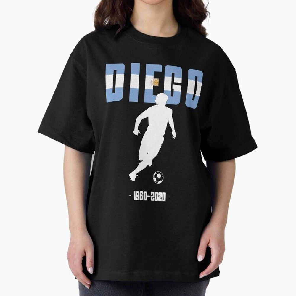 Diego 1960-2020 Oversized T-Shirt Celebrate the Biggest Stage of the FIFA World Cup 2026 Group Stage Journey through Neymar, Haaland and Cristiano Ronaldo Highlights, England Pride, Match Day Excitement, Supporter Culture, Golden Goals and Global