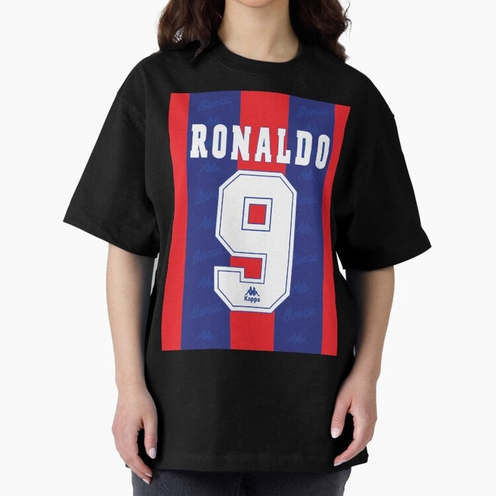 Barcelona Vintage Shirt 1995 Ronaldo 9 Oversized T-Shirt Bring Stadium Energy to Match Day Hype around FIFA World Cup 2026 USA Canada Mexico, Haaland and Mbappe, Brazil, Goal Celebration Energy, Supporter Heritage, Football Icons and Worldwide