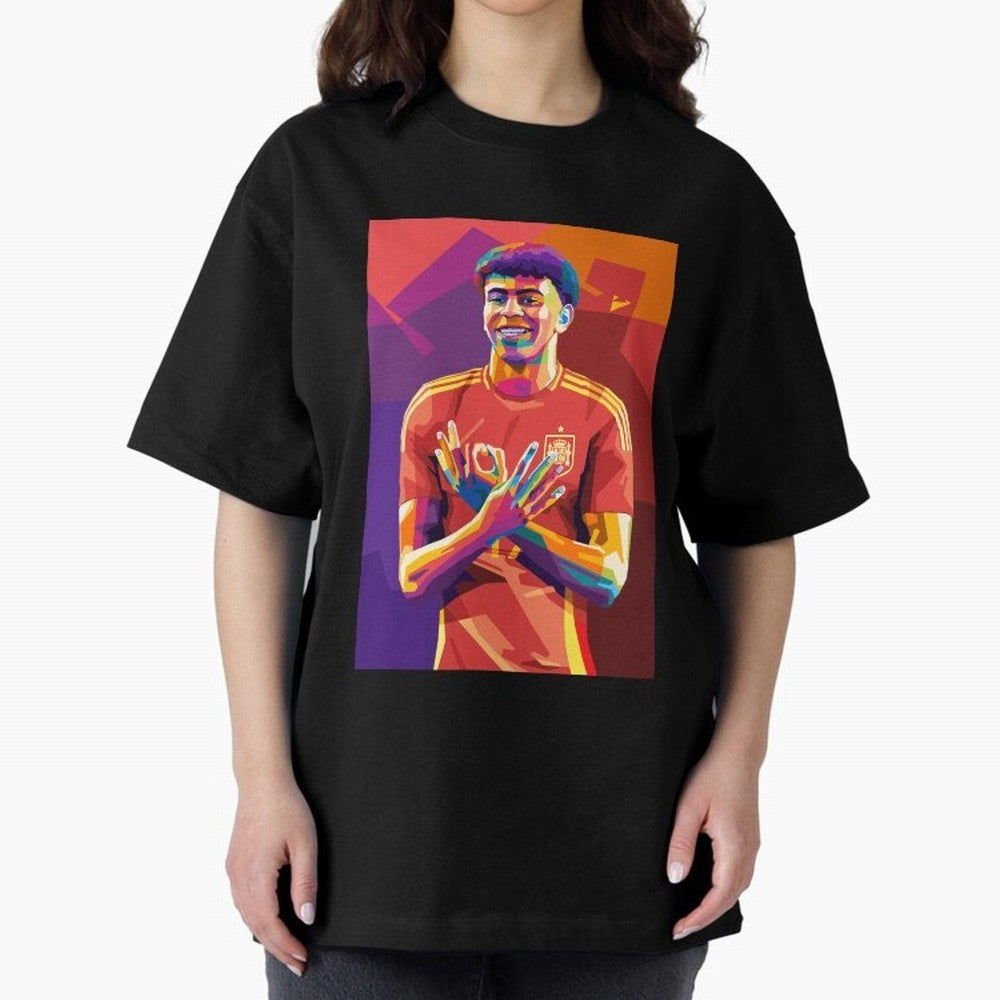 Lamine Yamal Spain Oversized T-Shirt Share the Excitement of FIFA World Cup 2026 USA Canada Mexico for Fans of Cristiano Ronaldo and Portugal, Spain and Germany, Bringing Game Day Rituals, Football Legends, Country Pride and the Road to the Final;
