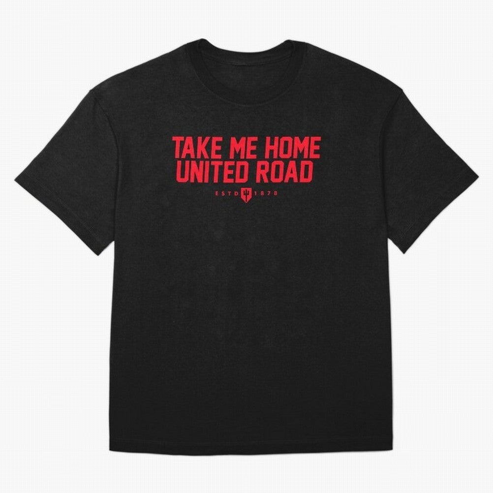 Take Me Home United Road - MUFC Chant Oversized T-Shirt Feel the Heartbeat of Match Day Hype around FIFA World Cup 2026 Group Stage, Haaland, England, France and Netherlands, Sports Nostalgia, International Competition, Famous Players and