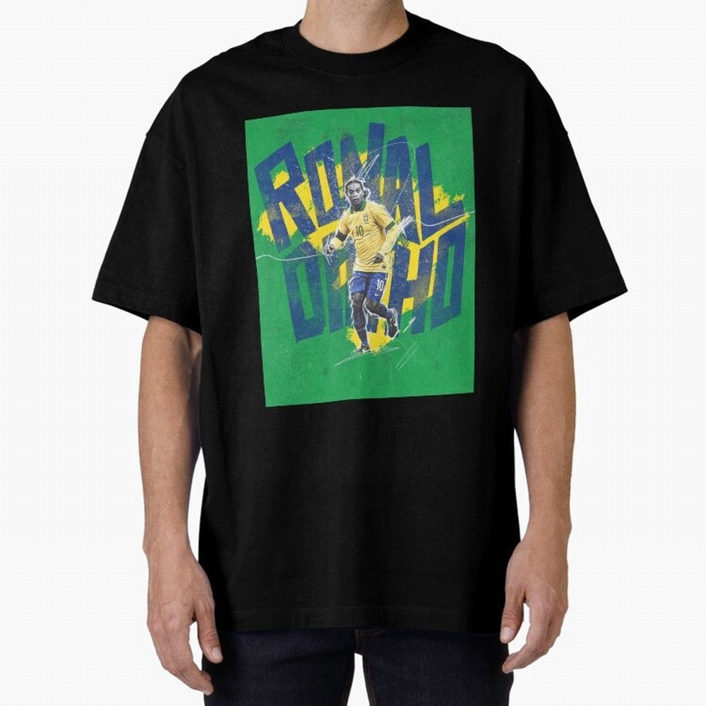 Wallpaper Ronaldinho Art Oversized T-Shirt Bring Bold Fan Energy to FIFA World Cup 2026 Capturing CR7, Netherlands Energy, Football History, Final Match Energy, Crowd Noise and Once in a Lifetime Moments; Ideal for Passionate Fans Who Love Underdog