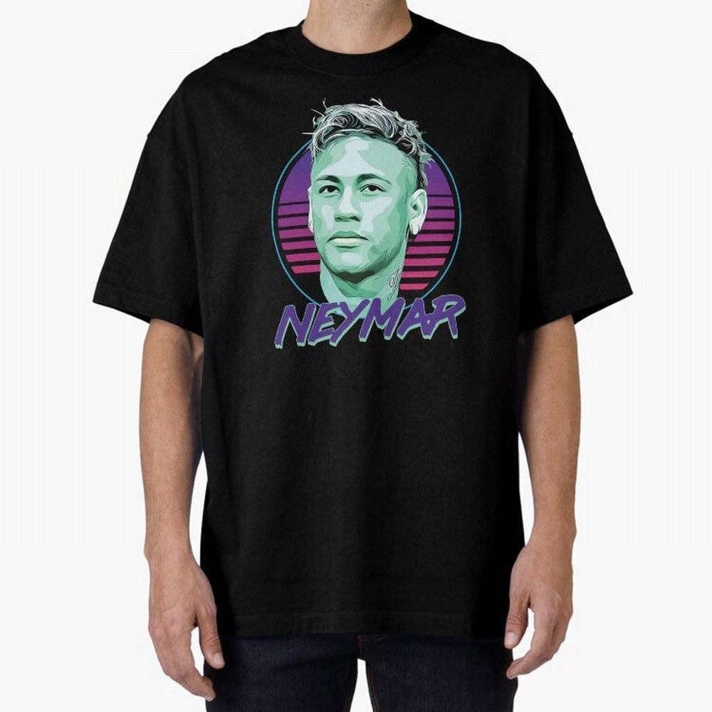 Neymar JR Oversized T-Shirt Back Your Heroes with Global Football Passion for FIFA World Cup 2026, Celebrating Neymar, Netherlands, Championship Spirit, Famous Goals, Roaring Crowds and International Football Unity; Great for Watch Parties, Sports