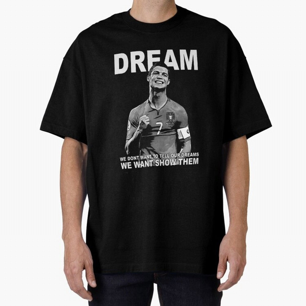 christiano ronaldo Oversized T-Shirt Keep Football History Alive during the FIFA World Cup 2026 Group Stage Journey through Messi, Neymar and Mbappe Highlights, Argentina, France and Brazil Pride, Championship Spirit, Famous Goals, Roaring Crowds