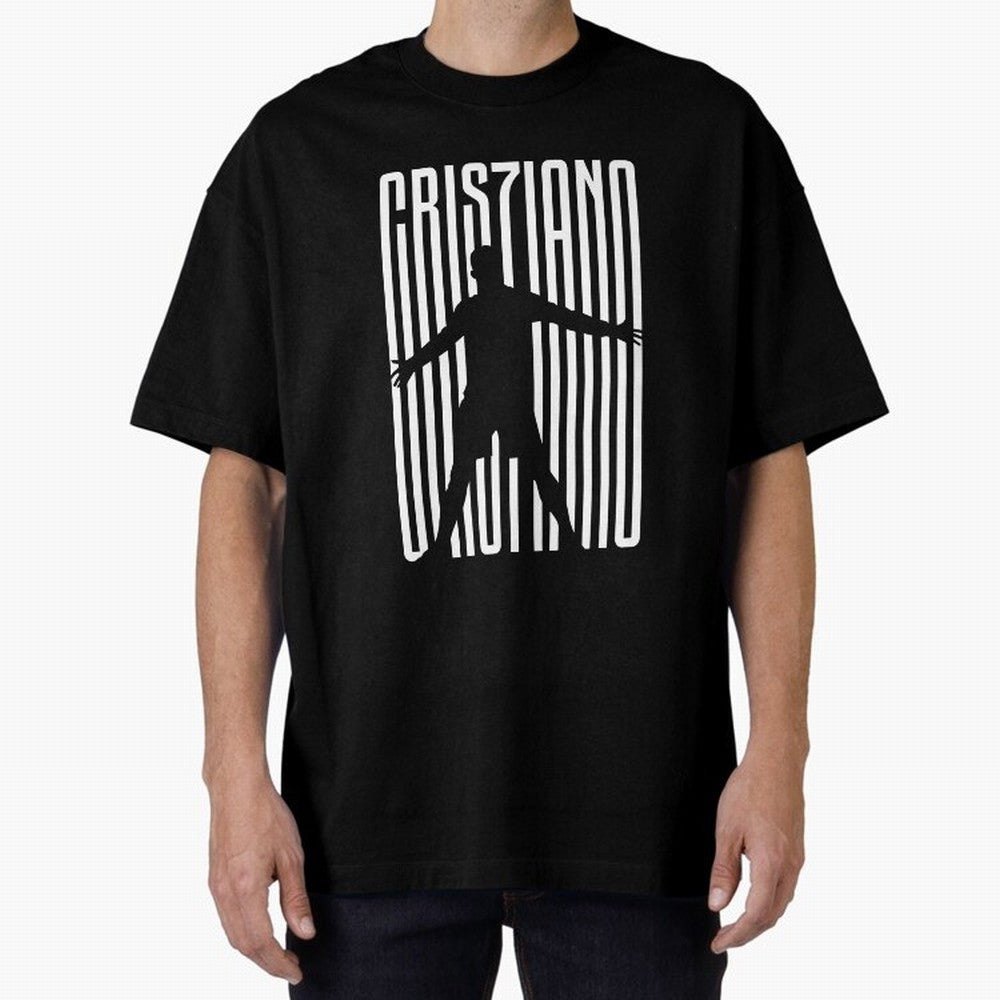 Christiano Ronaldo Icon black Jersey 2023 Oversized T-Shirt Fuel Your Fan Pride for Match Day Hype around FIFA World Cup 2026 USA Canada Mexico, Mbappe, Argentina, France and Brazil, Stadium Chants, National Pride, Trophy Dreams and Unforgettable
