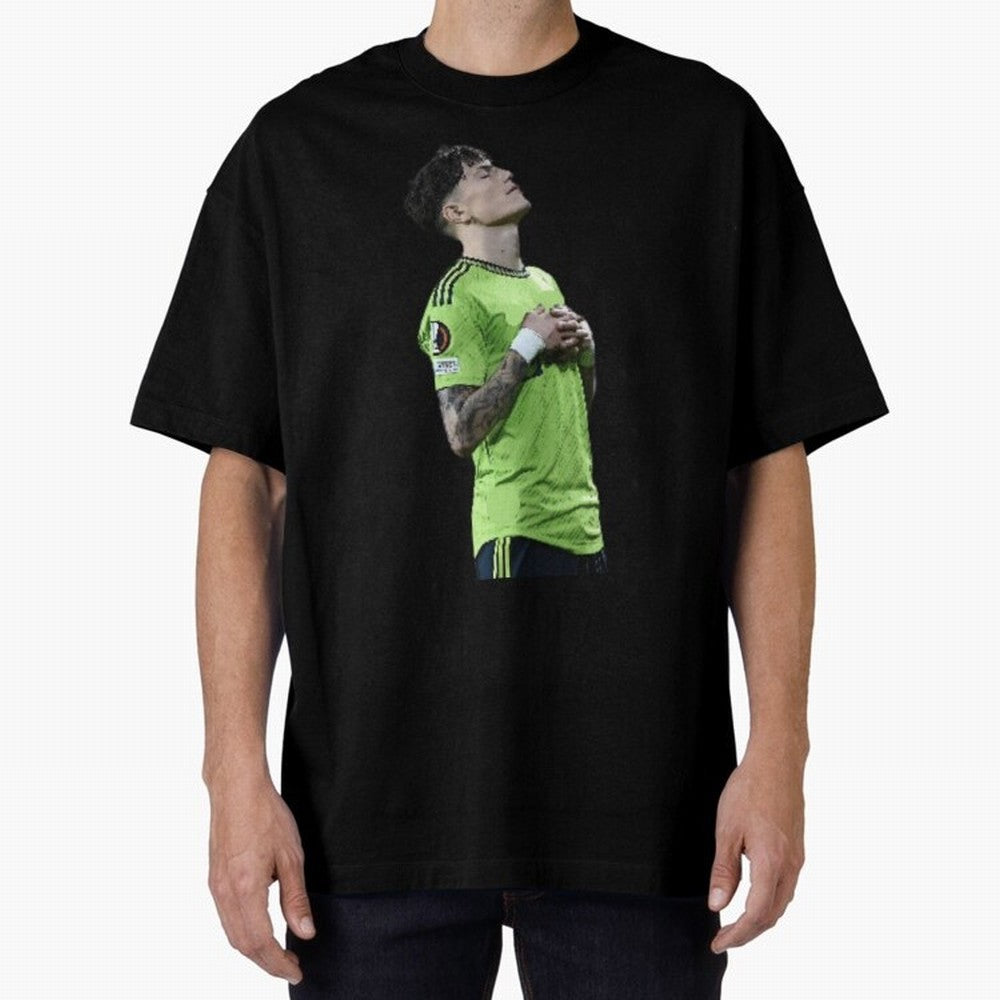 Garnacho Inner Peace Celebration Oversized T-Shirt Celebrate Every Goal in FIFA World Cup 2026 USA Canada Mexico Spirit, Connected to France, Messi, Tournament Hype, Historic Matchups, Family Viewing Parties and Global Sports Pride; Made for