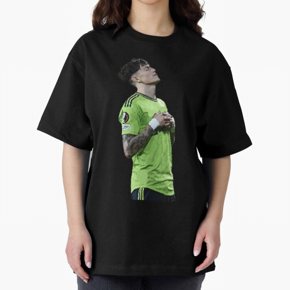Garnacho Inner Peace Celebration Oversized T-Shirt Celebrate Every Goal in FIFA World Cup 2026 USA Canada Mexico Spirit, Connected to France, Messi, Tournament Hype, Historic Matchups, Family Viewing Parties and Global Sports Pride; Made for