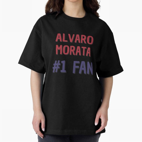 Alvaro Morata - #1 Fan Oversized T-Shirt Represent the Passion of Global Football Passion for FIFA World Cup 2026 USA Canada Mexico, Connected to Messi, Neymar and Mbappe, Spain and Netherlands, Stadium Chants, National Pride, Trophy Dreams and