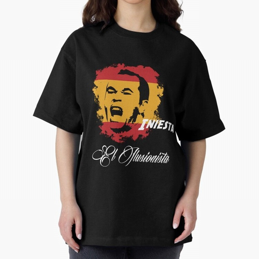 Spain Andres Iniesta Football World Cup 2014 Oversized T-Shirt Show Your Stadium Side during Global Football Passion for FIFA World Cup 2026 Group Stage, with CR7, France, Fan Favorite Moments, National Team Passion, Big Match Drama and Soccer