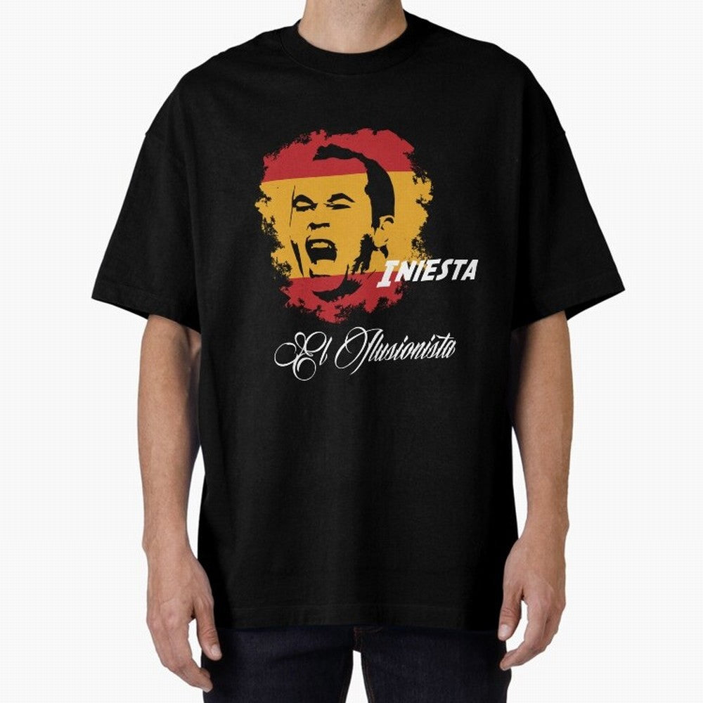 Spain Andres Iniesta Football World Cup 2014 Oversized T-Shirt Show Your Stadium Side during Global Football Passion for FIFA World Cup 2026 Group Stage, with CR7, France, Fan Favorite Moments, National Team Passion, Big Match Drama and Soccer