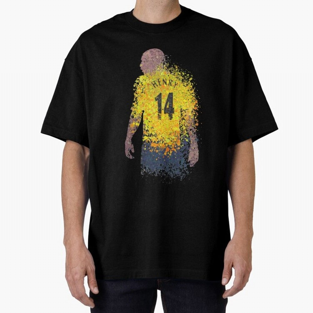 Thierry Henry Arsenal Illustration Oversized T-Shirt Make Every Kick Count in Match Day Hype around FIFA World Cup 2026 Group Stage, CR7, France and Portugal, Classic Soccer Heritage, Championship Pressure, Fan Loyalty and International Pride;