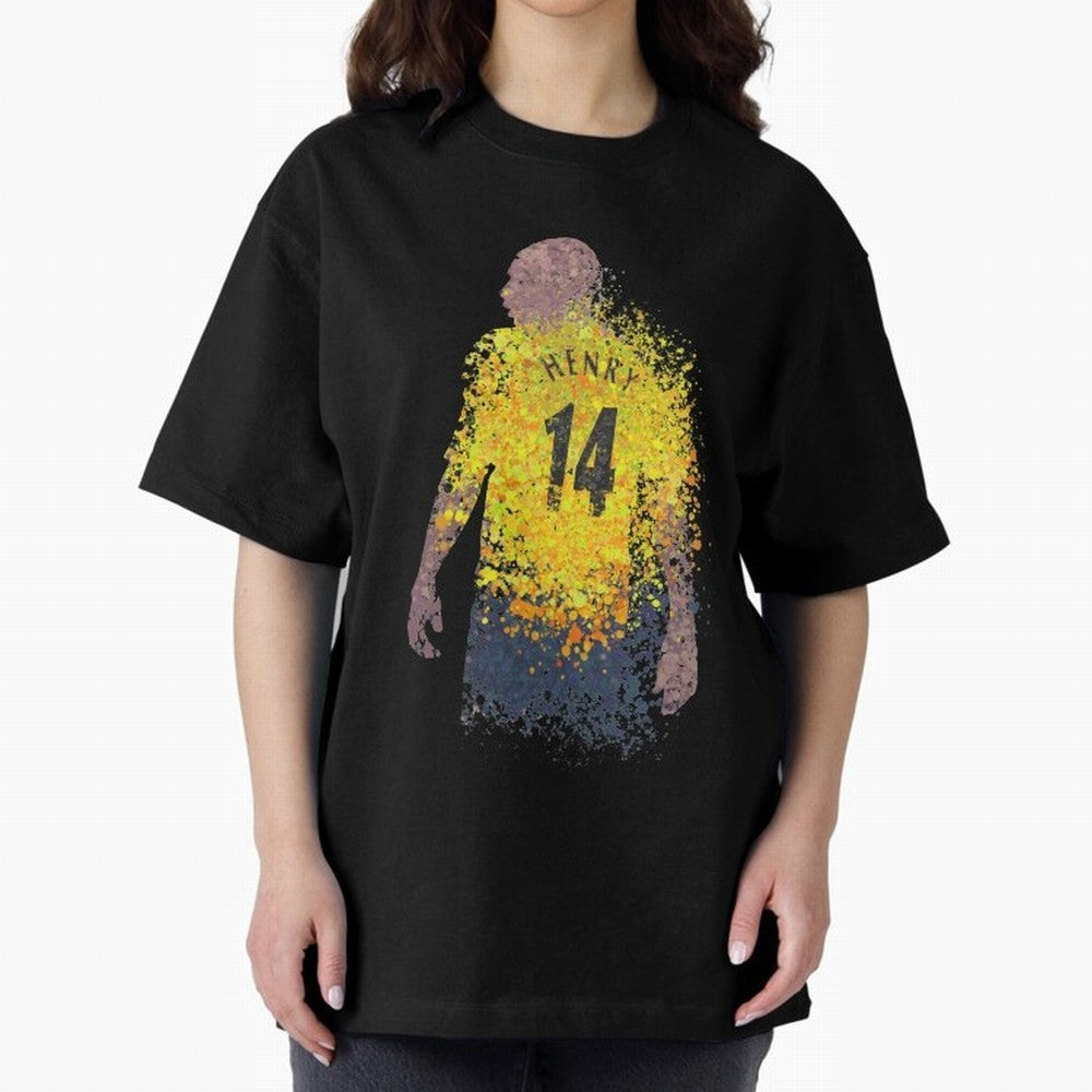 Thierry Henry Arsenal Illustration Oversized T-Shirt Make Every Kick Count in Match Day Hype around FIFA World Cup 2026 Group Stage, CR7, France and Portugal, Classic Soccer Heritage, Championship Pressure, Fan Loyalty and International Pride;