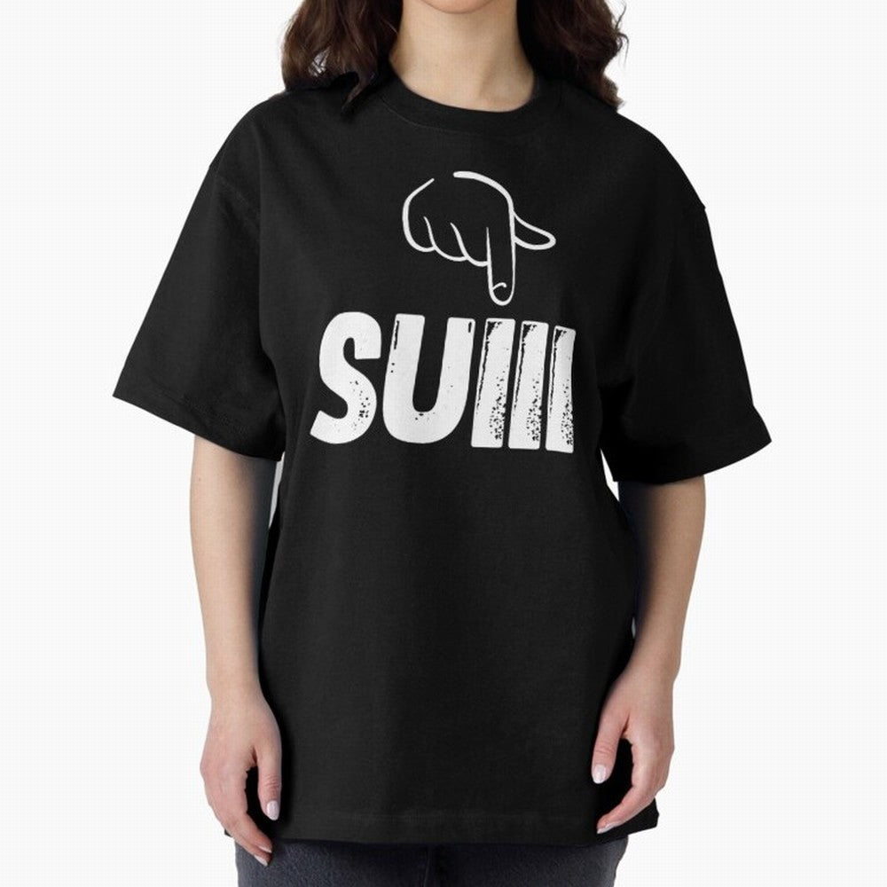 say suiiiii Oversized T-Shirt Share Match Day Hype around FIFA World Cup 2026 Group Stage, Messi, England, France and Netherlands, Match Day Excitement, Supporter Culture, Golden Goals and Global Football Passion; Created for Match Day Parties,