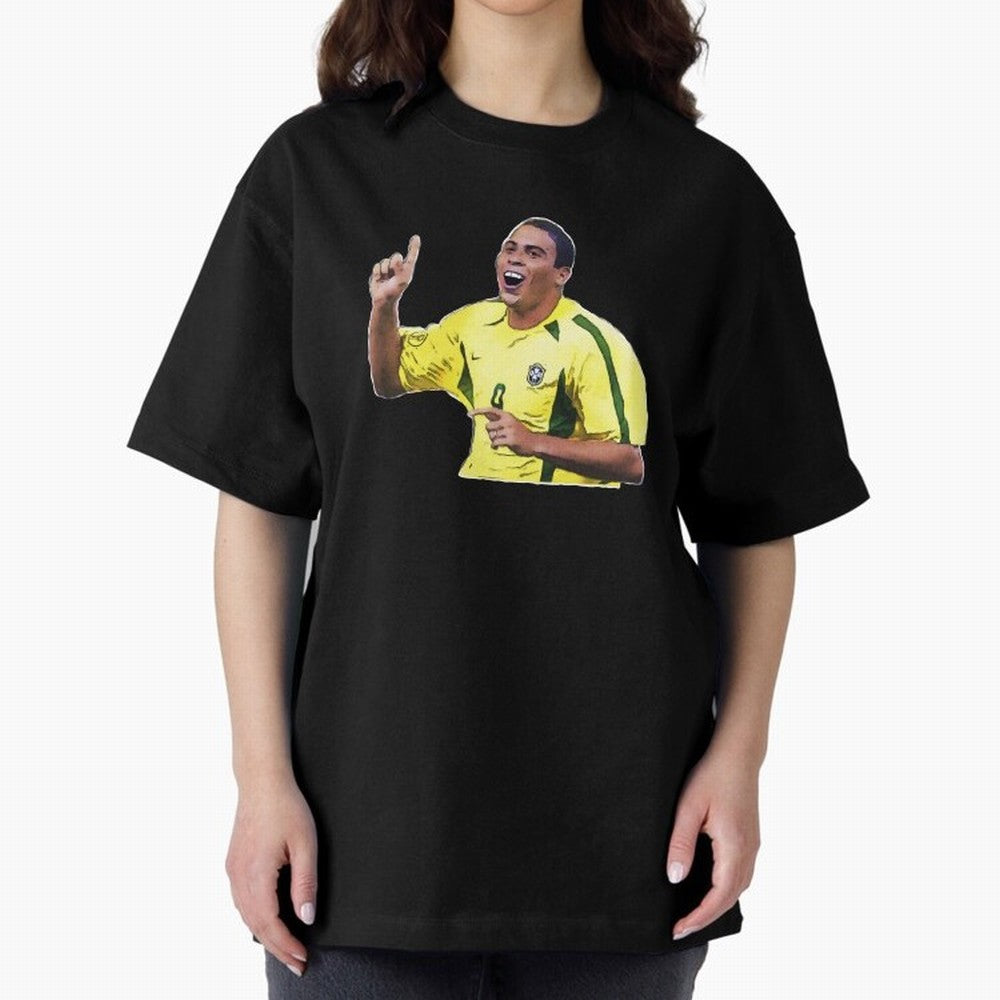 Ronaldo R9 - Brazil Oversized T-Shirt Support Iconic Players in FIFA World Cup 2026 USA Canada Mexico Spirit, Built around Brazil, Portugal and Argentina, Messi, CR7 and Mbappe, Match Day Excitement, Supporter Culture, Golden Goals and Global