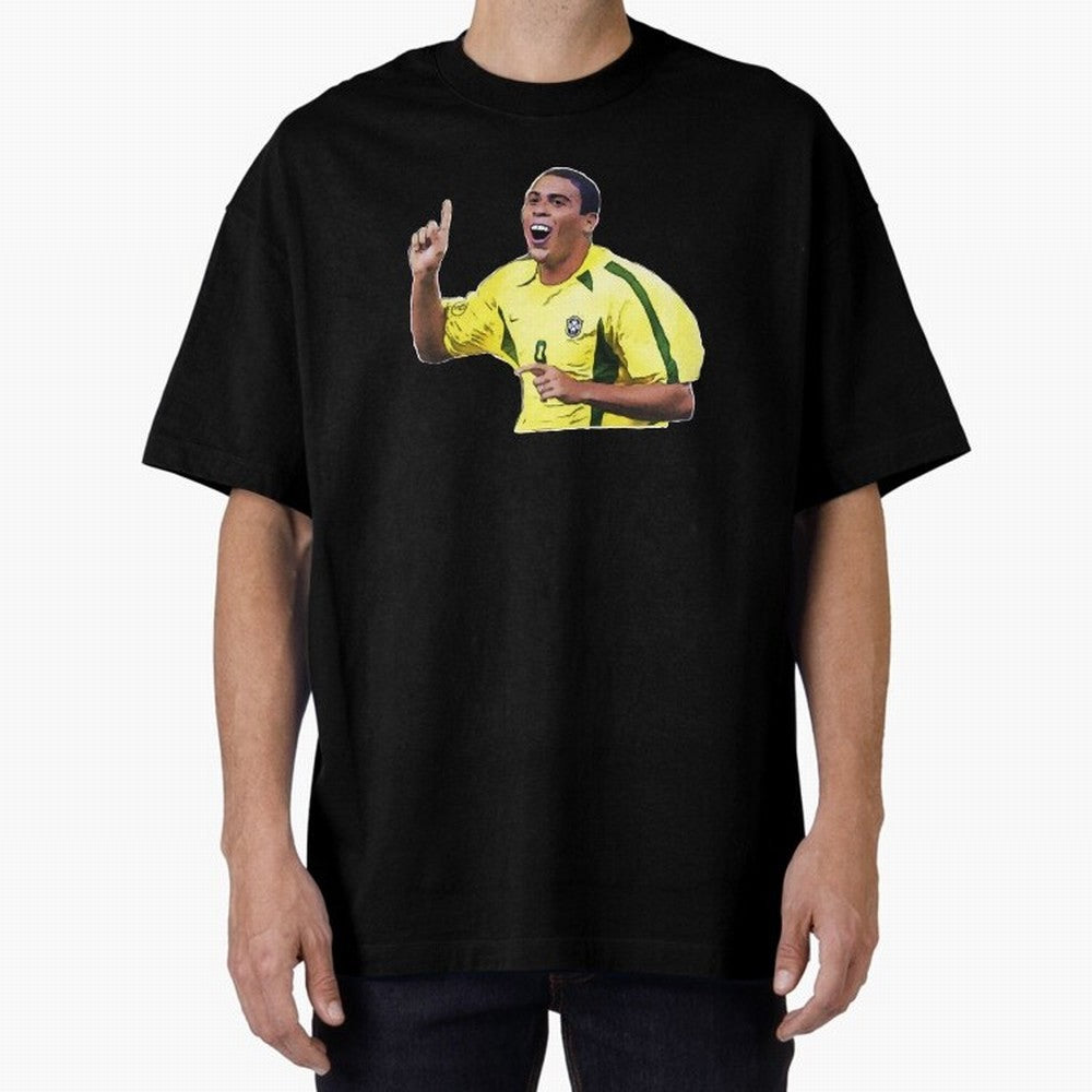 Ronaldo R9 - Brazil Oversized T-Shirt Support Iconic Players in FIFA World Cup 2026 USA Canada Mexico Spirit, Built around Brazil, Portugal and Argentina, Messi, CR7 and Mbappe, Match Day Excitement, Supporter Culture, Golden Goals and Global