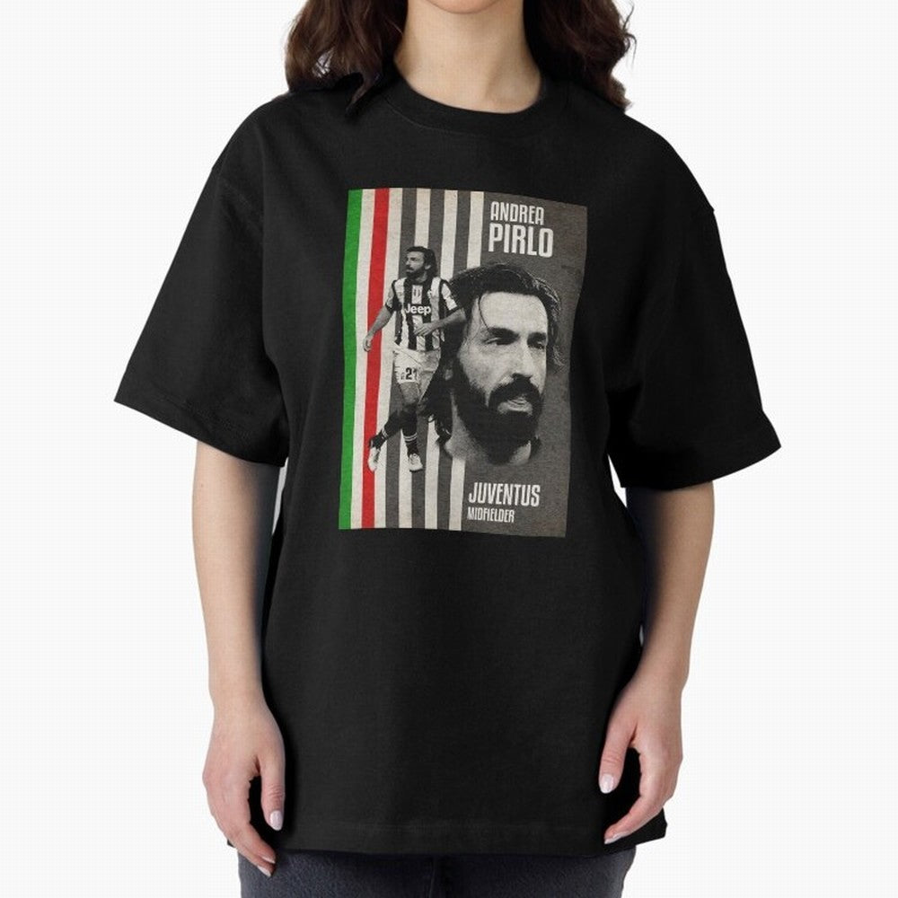 andrea pirlo juventus midfielder Oversized T-Shirt Show Championship Spirit for FIFA World Cup 2026 for Fans of Mbappe and England, France and Netherlands, Bringing Tournament Hype, Historic Matchups, Family Viewing Parties and Global Sports Pride;