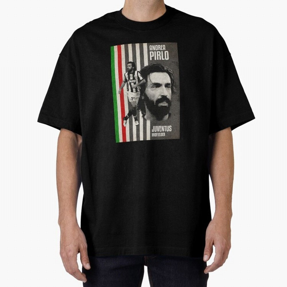 andrea pirlo juventus midfielder Oversized T-Shirt Show Championship Spirit for FIFA World Cup 2026 for Fans of Mbappe and England, France and Netherlands, Bringing Tournament Hype, Historic Matchups, Family Viewing Parties and Global Sports Pride;