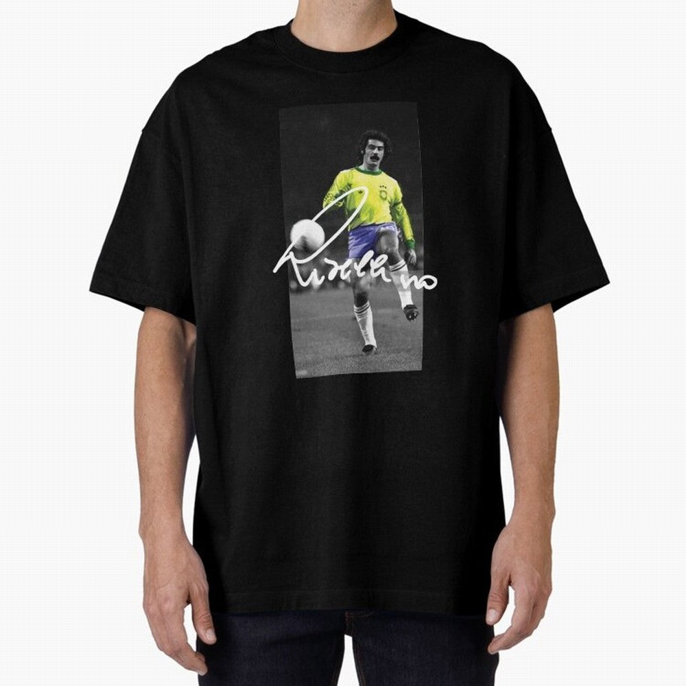 Rivelino FOOTBALL LEGENDS Oversized T-Shirt Celebrate National Team Dreams in FIFA World Cup 2026 USA Canada Mexico Featuring Haaland and Mbappe, Argentina and Brazil Energy, Game Day Rituals, Football Legends, Country Pride and the Road to the