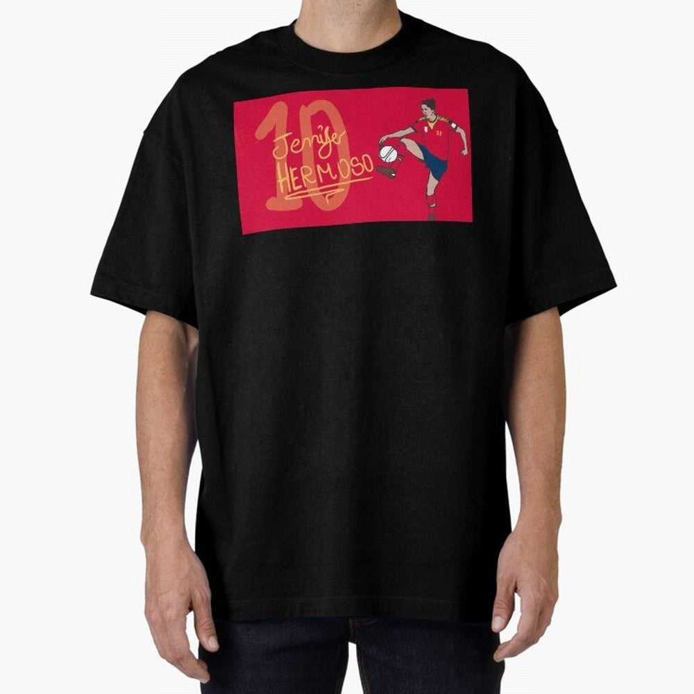 Jennifer Hermoso Oversized T-Shirt Support Your Favorite Stars during the FIFA World Cup 2026 USA Canada Mexico Journey through Neymar, Haaland and Cristiano Ronaldo Highlights, Spain Pride, Classic Soccer Heritage, Championship Pressure, Fan
