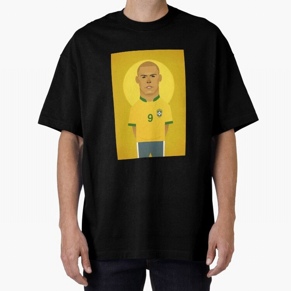 Brazilian Football Player from Milano Oversized T-Shirt Represent FIFA World Cup 2026 Built around Messi, Neymar and Mbappe, Portugal, Spain and Germany Energy, Match Day Excitement, Supporter Culture, Golden Goals and Global Football Passion;