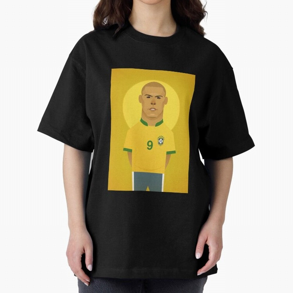 Brazilian Football Player from Milano Oversized T-Shirt Represent FIFA World Cup 2026 Built around Messi, Neymar and Mbappe, Portugal, Spain and Germany Energy, Match Day Excitement, Supporter Culture, Golden Goals and Global Football Passion;