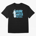 Drink Water Not Cola Kawaii Water Bottle? Oversized T-Shirt Fuel Your Fan Pride for Global Football Passion for FIFA World Cup 2026 USA Canada Mexico, with Messi, Neymar and Mbappe, Argentina, France and Brazil, Match Day Excitement, Supporter
