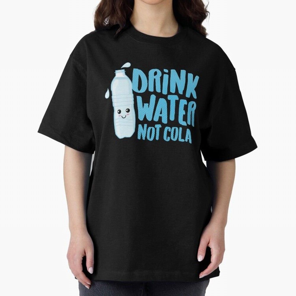 Drink Water Not Cola Kawaii Water Bottle? Oversized T-Shirt Fuel Your Fan Pride for Global Football Passion for FIFA World Cup 2026 USA Canada Mexico, with Messi, Neymar and Mbappe, Argentina, France and Brazil, Match Day Excitement, Supporter