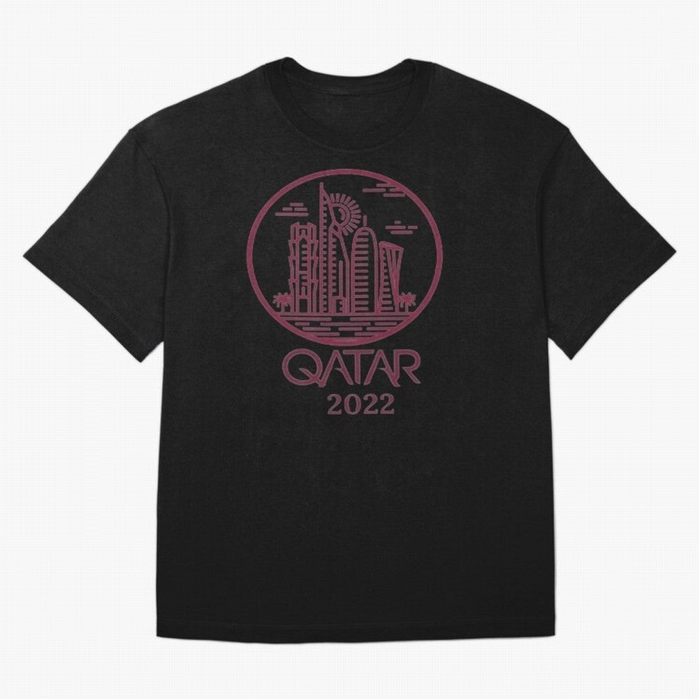 Qatar Welcome Oversized T-Shirt Bring World Football Passion into Global Football Passion for FIFA World Cup 2026 USA Canada Mexico, Centered on Mbappe and Neymar, Argentina, France and Brazil, Goal Celebration Energy, Supporter Heritage, Football
