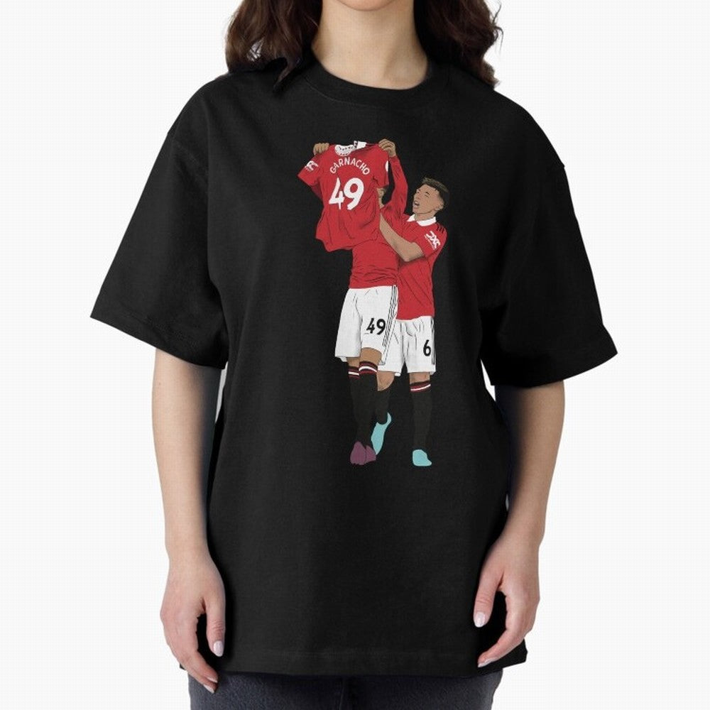 Alejandro Garnacho Goal Celebration Oversized T-Shirt Join FIFA World Cup 2026 USA Canada Mexico for Fans of Neymar and Spain and Netherlands, Bringing Match Day Excitement, Supporter Culture, Golden Goals and Global Football Passion; Ideal for