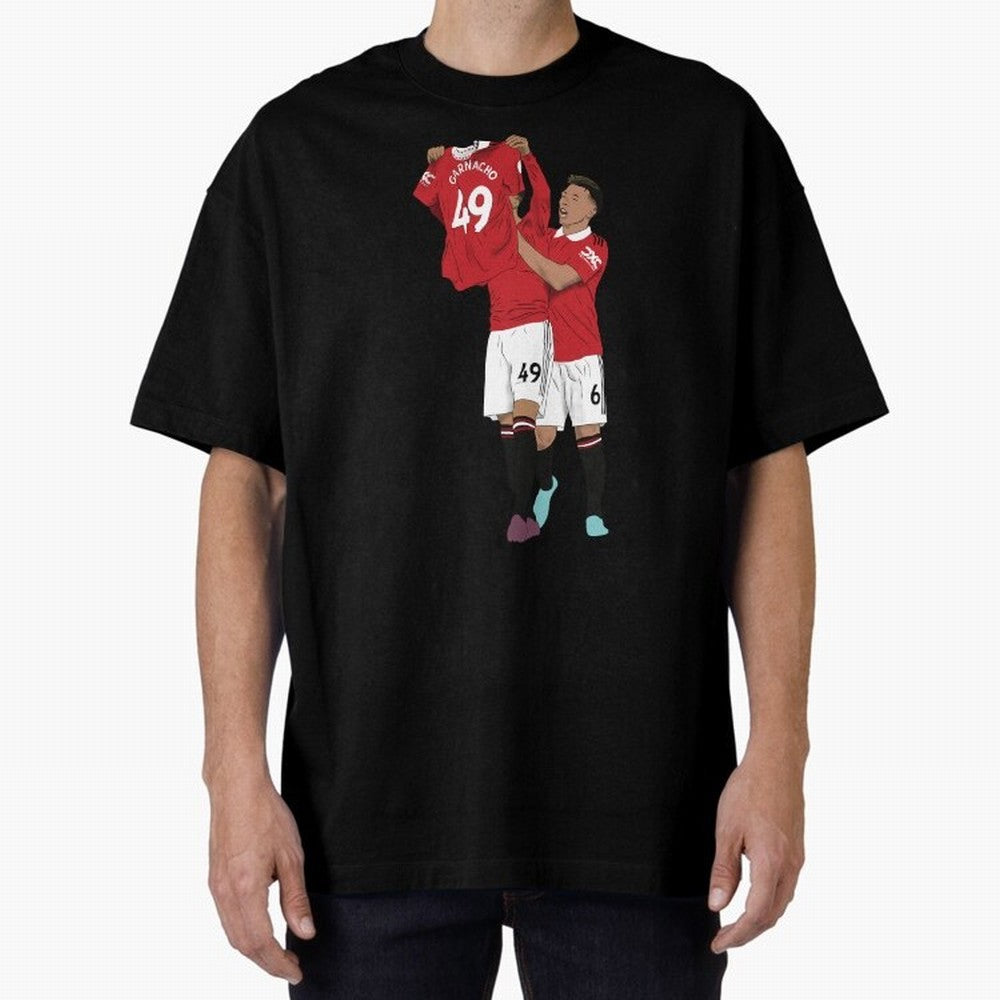 Alejandro Garnacho Goal Celebration Oversized T-Shirt Join FIFA World Cup 2026 USA Canada Mexico for Fans of Neymar and Spain and Netherlands, Bringing Match Day Excitement, Supporter Culture, Golden Goals and Global Football Passion; Ideal for