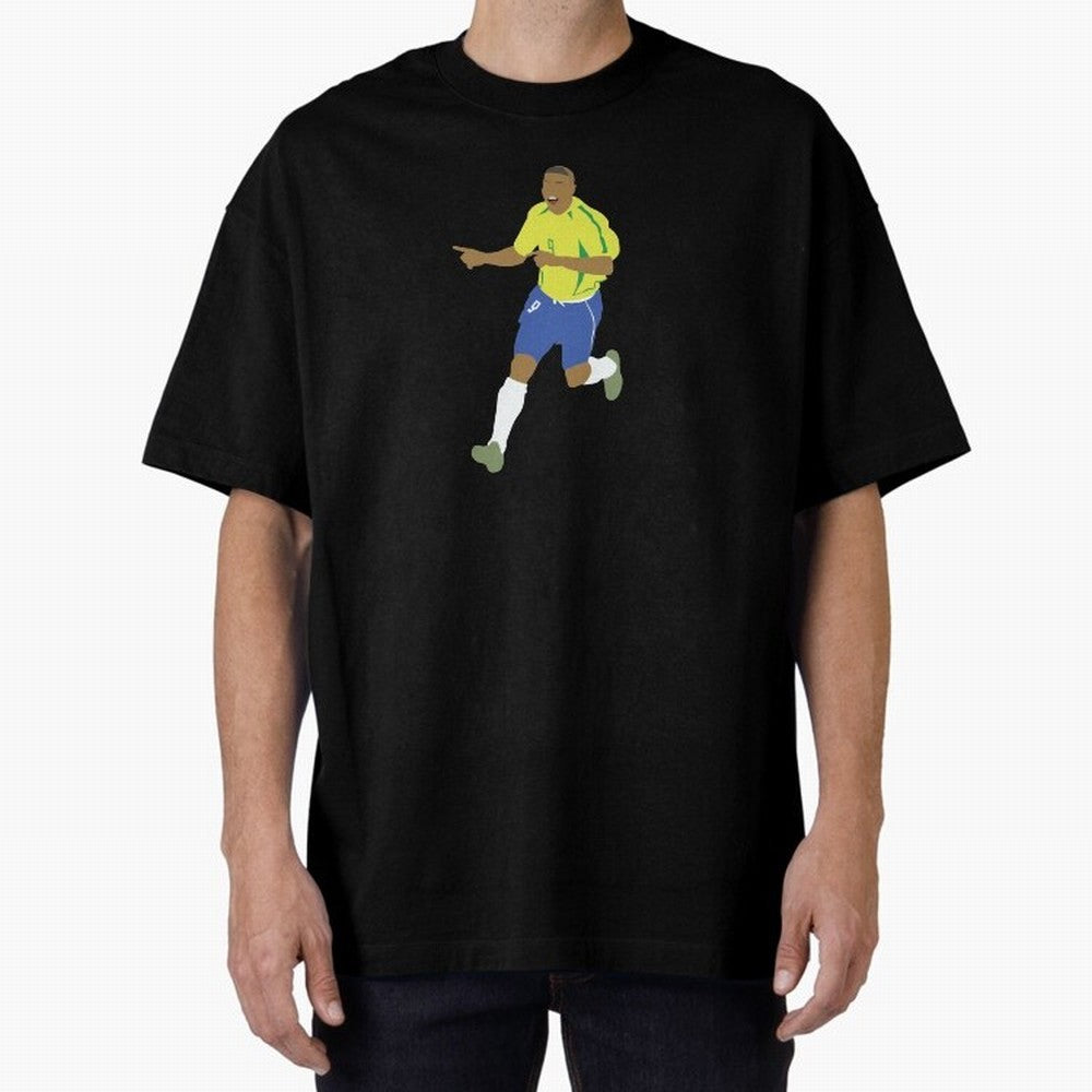 Ronaldo 'Il Fenomeno' Brazil Legend 9 Oversized T-Shirt Celebrate Golden Goal Energy in FIFA World Cup 2026 USA Canada Mexico for Fans of Neymar and Netherlands, Bringing Global Supporter Spirit, Legendary Goals, National Colors and Tournament