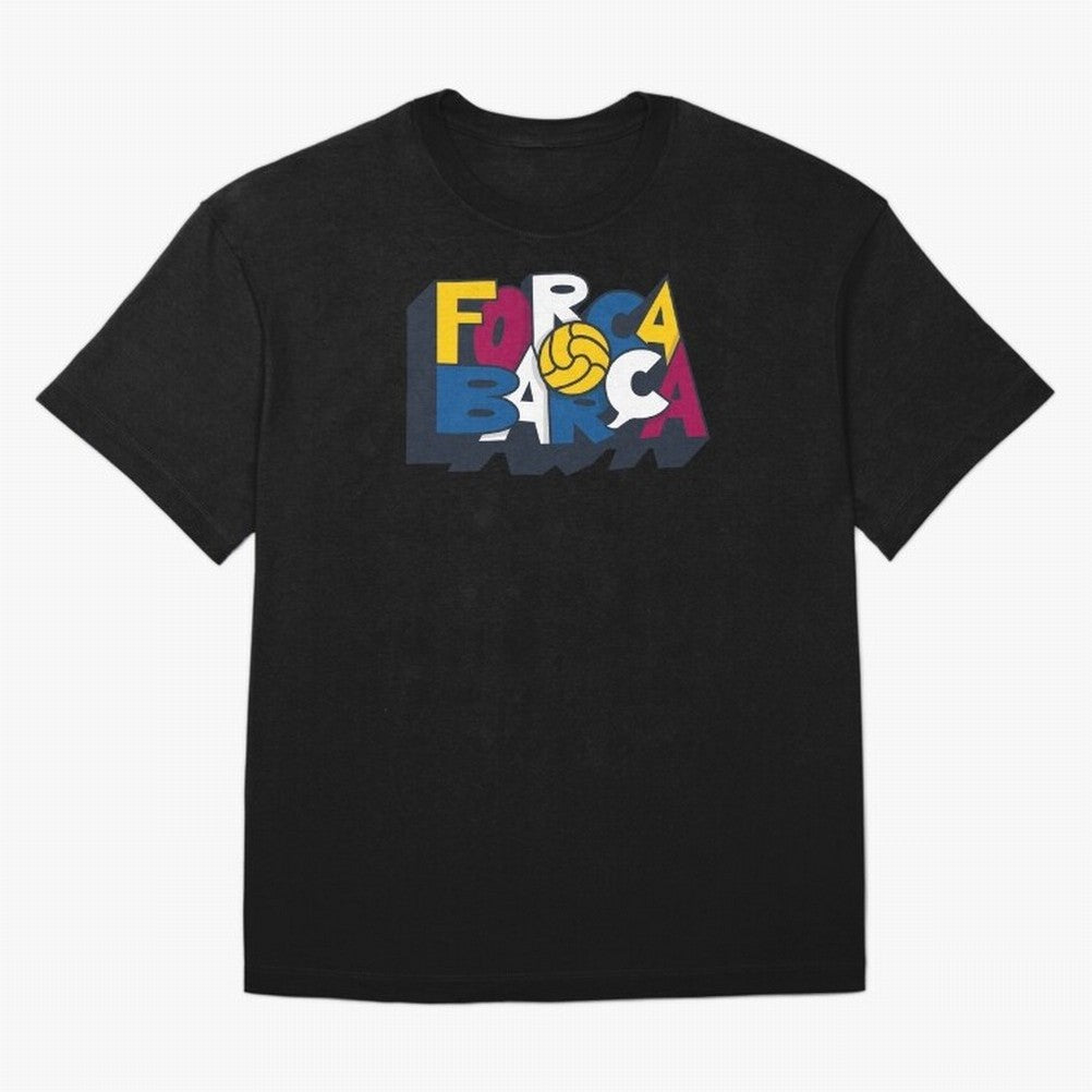 Forca Barca Classic T-Shirt Capture FIFA World Cup 2026 Group Stage with Haaland and Mbappe, France Energy, Championship Spirit, Famous Goals, Roaring Crowds and International Football Unity; Great for Watch Parties, Sports Bars, Family Nights, Fan