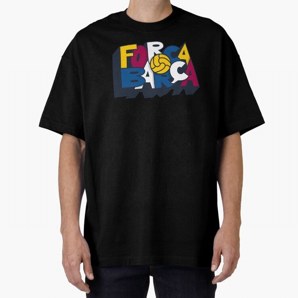 Forca Barca Classic T-Shirt Capture FIFA World Cup 2026 Group Stage with Haaland and Mbappe, France Energy, Championship Spirit, Famous Goals, Roaring Crowds and International Football Unity; Great for Watch Parties, Sports Bars, Family Nights, Fan