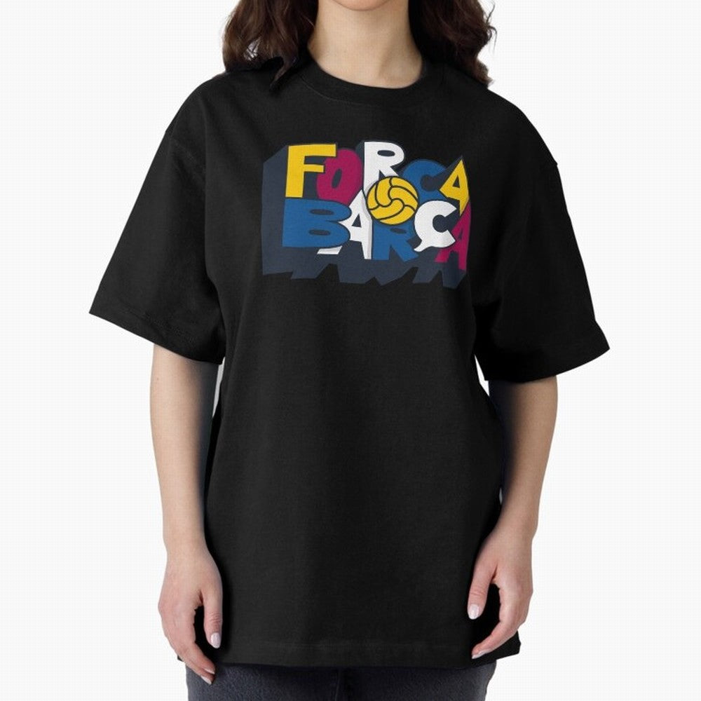 Forca Barca Classic T-Shirt Capture FIFA World Cup 2026 Group Stage with Haaland and Mbappe, France Energy, Championship Spirit, Famous Goals, Roaring Crowds and International Football Unity; Great for Watch Parties, Sports Bars, Family Nights, Fan