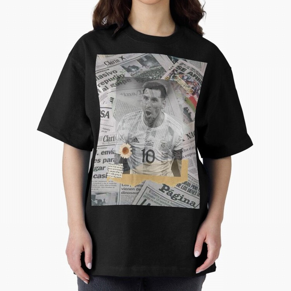 Lionel Messi The Greatest Oversized T-Shirt Support Iconic Players in the FIFA World Cup 2026 Group Stage Journey through Cristiano Ronaldo, Haaland and CR7 Highlights, Argentina Pride, Football Passion, Legendary Performances, Festival Vibes and