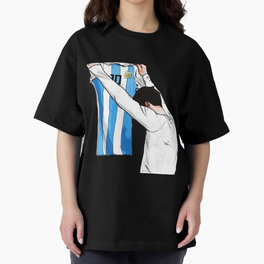 Lionel Messi holding his shirt, Argentina copa america Classic T-Shirt Create the FIFA World Cup 2026 Journey through Mbappe and Neymar Highlights, Brazil Pride, Football History, Final Match Energy, Crowd Noise and Once in a Lifetime Moments;