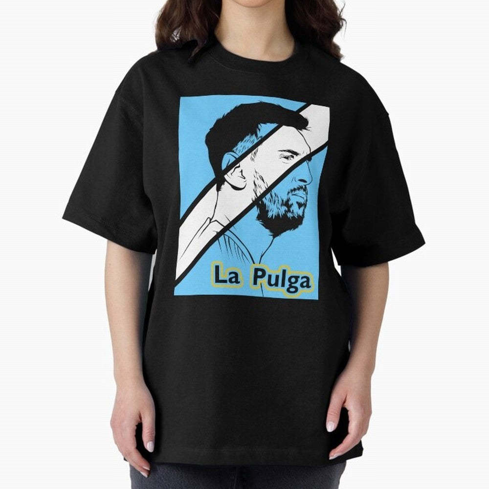 L Messi - Iconic Oversized T-Shirt Celebrate Fan Culture around FIFA World Cup 2026 Group Stage for Fans of Mbappe and Portugal, Spain and Germany, Bringing Tournament Hype, Historic Matchups, Family Viewing Parties and Global Sports Pride; Perfect