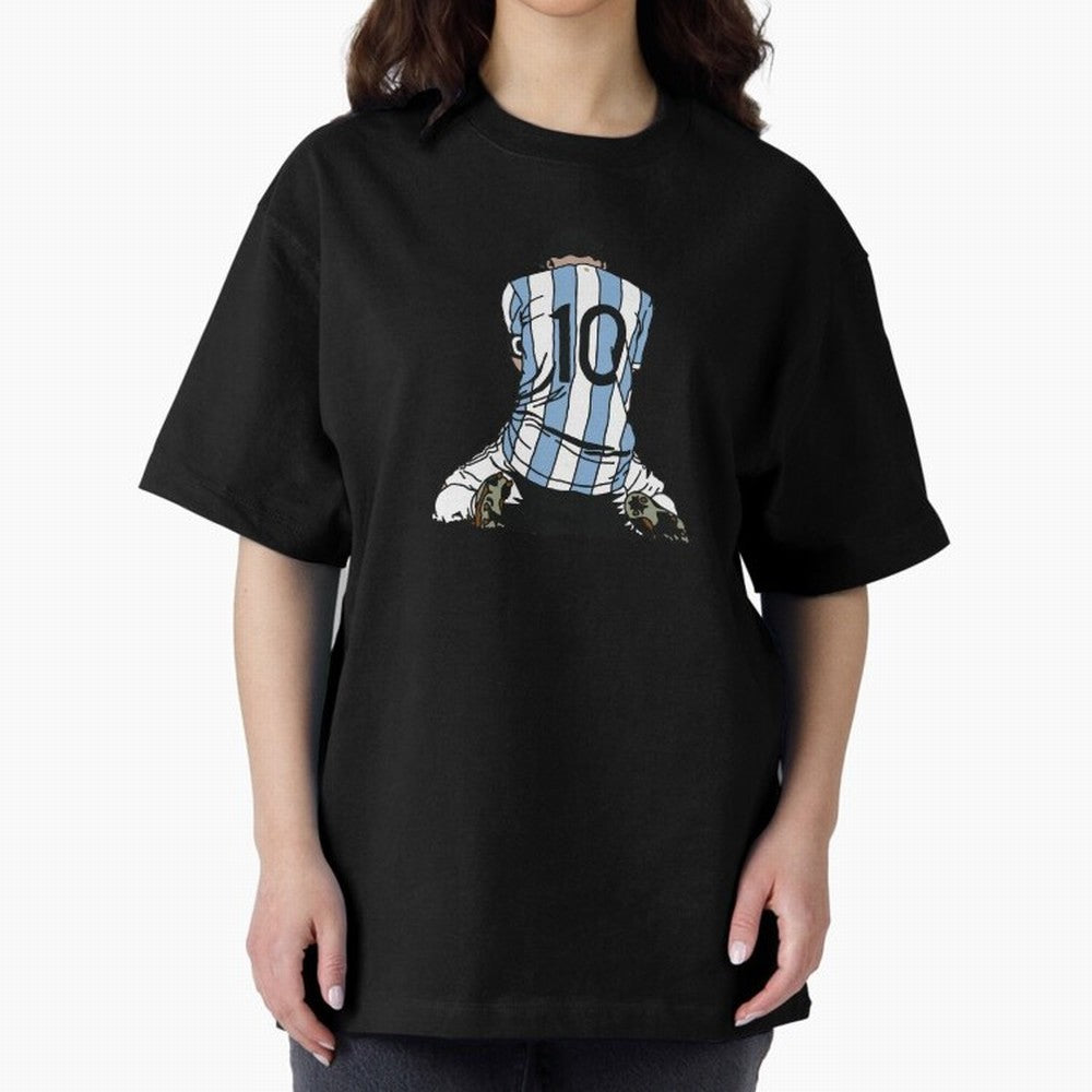 Messi Crying Copa America Moment Oversized T-Shirt Fuel FIFA World Cup 2026 USA Canada Mexico for Fans of Messi, Neymar and Mbappe and Argentina, France and Brazil, Bringing Stadium Memories, Football Loyalty, International Chants and Championship