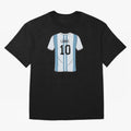 LeoMessi Jersey Illustration 2022 Oversized T-Shirt Celebrate Classic Football Spirit in Match Day Hype around FIFA World Cup 2026, Cristiano Ronaldo, Haaland and CR7, Argentina and Brazil, Global Supporter Spirit, Legendary Goals, National Colors