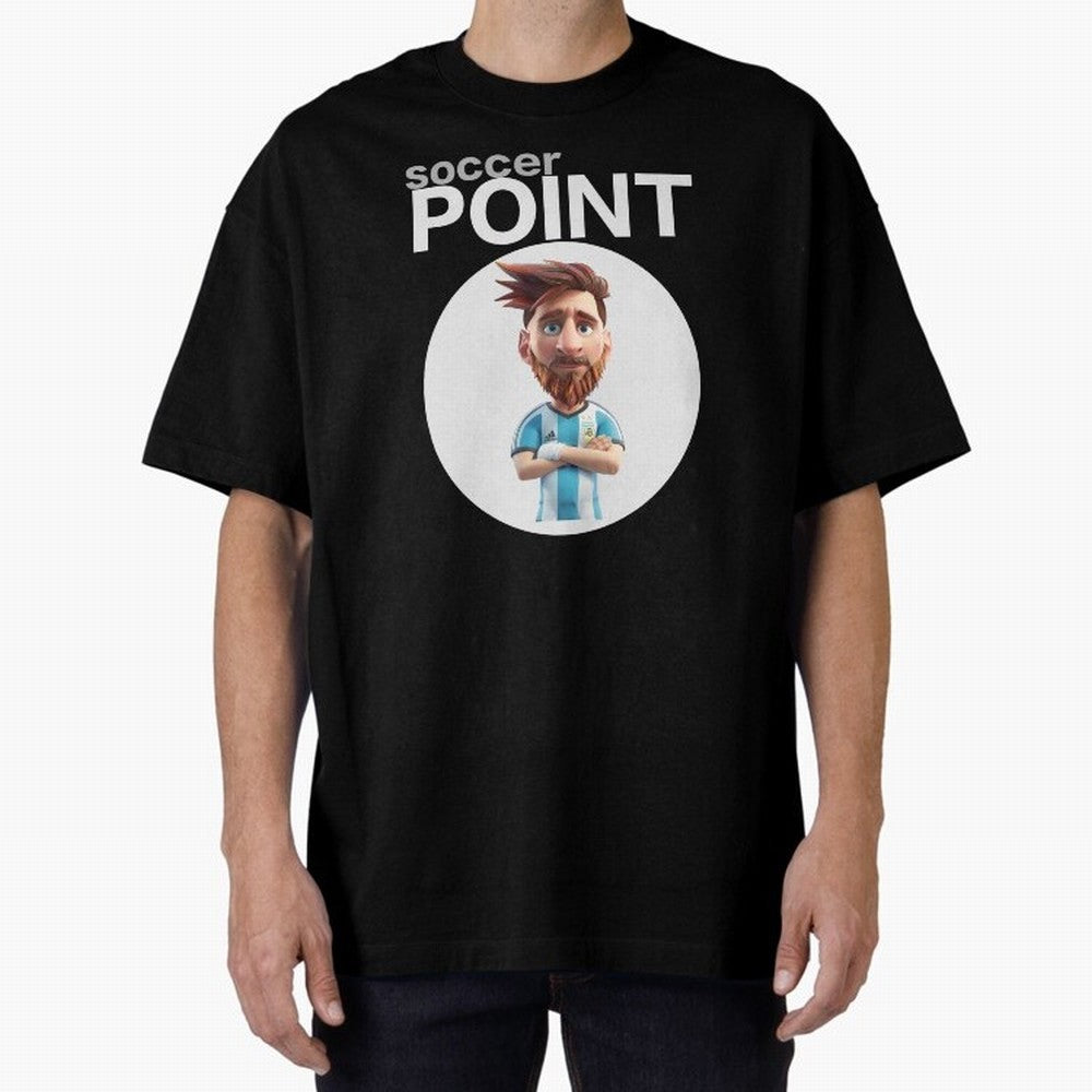 soccer POINT Oversized T-Shirt Wear the Spirit of FIFA World Cup 2026 Driven by Messi and Cristiano Ronaldo, England, France and Netherlands Energy, Football History, Final Match Energy, Crowd Noise and Once in a Lifetime Moments; Ideal for