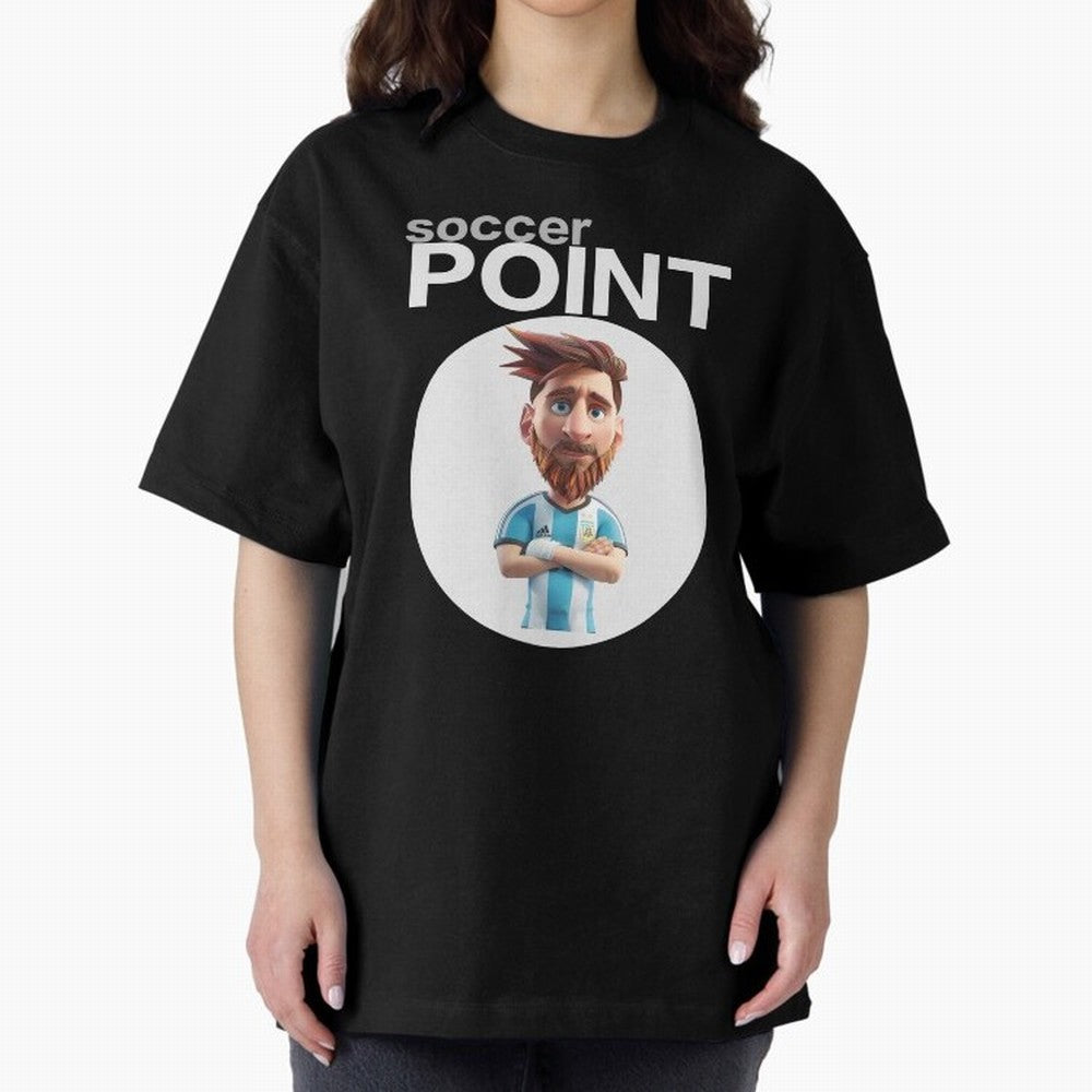soccer POINT Oversized T-Shirt Wear the Spirit of FIFA World Cup 2026 Driven by Messi and Cristiano Ronaldo, England, France and Netherlands Energy, Football History, Final Match Energy, Crowd Noise and Once in a Lifetime Moments; Ideal for