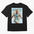 The Messiah Oversized T-Shirt Capture FIFA World Cup 2026 for Fans of Neymar and Argentina and Brazil, Bringing Worldwide Fan Energy, Dramatic Goals, Stadium Lights and Championship Celebrations; Perfect for Supporters Who Want Bold Football