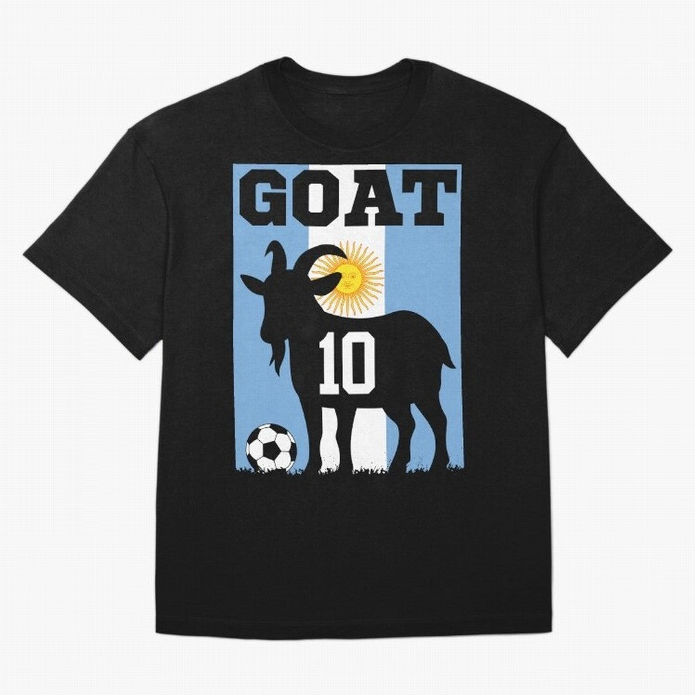 Argentina World Cup 2026 The Goat 10 Oversized T-Shirt Represent FIFA World Cup 2026 USA Canada Mexico Featuring Messi, Portugal Energy, Retro Football Energy, Iconic Rivalries, Trophy Chase Drama and Stadium Atmosphere; Perfect for Fans,
