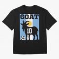 Argentina World Cup 2026 The Goat 10 Oversized T-Shirt Represent FIFA World Cup 2026 USA Canada Mexico Featuring Messi, Portugal Energy, Retro Football Energy, Iconic Rivalries, Trophy Chase Drama and Stadium Atmosphere; Perfect for Fans,