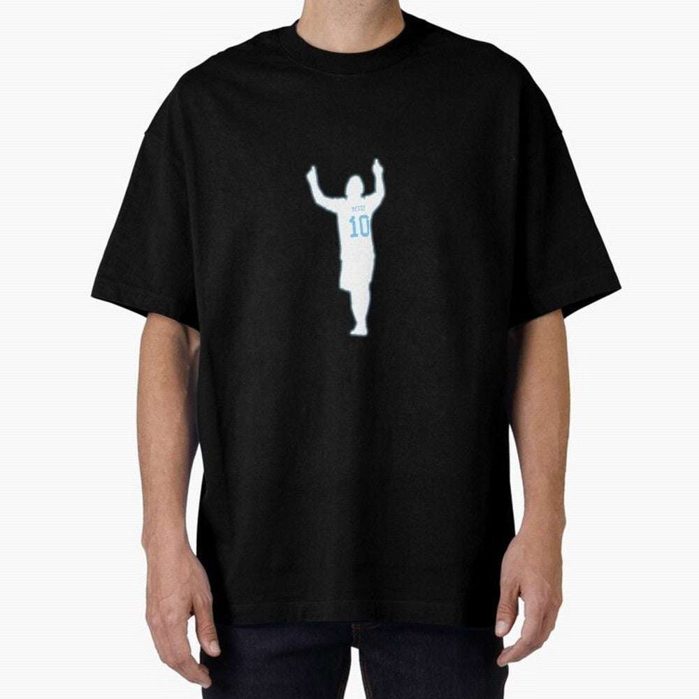 Lionel Messi Iconic Celebration Pose - Argentina Colors Classic T-Shirt Bring a Champion Mindset to FIFA World Cup 2026 USA Canada Mexico for Fans of Mbappe and Portugal, Spain and Germany, Bringing Global Supporter Spirit, Legendary Goals,