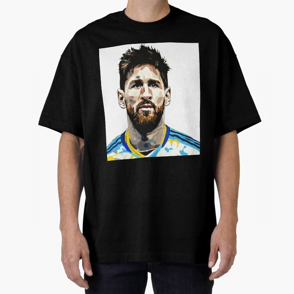Lionel Messi Oversized T-Shirt Carry the Dream of FIFA World Cup 2026 Capturing Cristiano Ronaldo, Portugal Energy, Sports Nostalgia, International Competition, Famous Players and Unforgettable Victories; Ideal for Fans Who Follow Messi, Cristiano