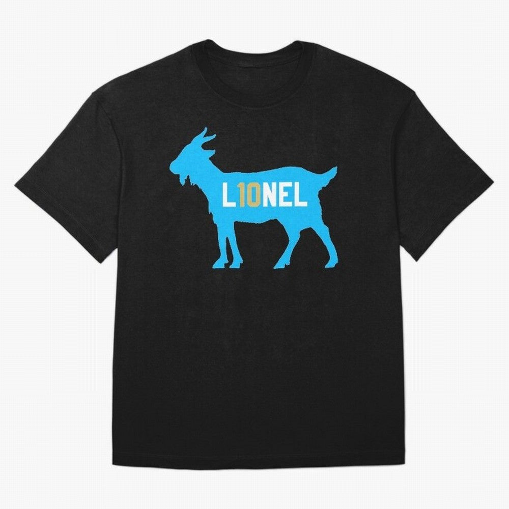 L10nel Goat - Lionel Messi Essential T-Shirt Remember Iconic Moments from FIFA World Cup 2026 for Fans of Haaland and Mbappe and Argentina and Brazil, Bringing Championship Spirit, Famous Goals, Roaring Crowds and International Football Unity; Made