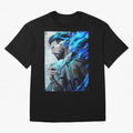 LIONEL MESSI NEW GOAL CELEBRATION ILLUSTRATION 2023 2024 Oversized T-Shirt Spotlight FIFA World Cup 2026 USA Canada Mexico for Fans of Messi, Neymar and Mbappe and France, Bringing Retro Football Energy, Iconic Rivalries, Trophy Chase Drama and