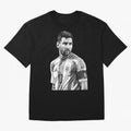 Messi grayscale Classic T-Shirt Follow Every Goal of Match Day Hype around FIFA World Cup 2026, CR7, England, France and Netherlands, Retro Football Energy, Iconic Rivalries, Trophy Chase Drama and Stadium Atmosphere; Ideal for Football Dads,