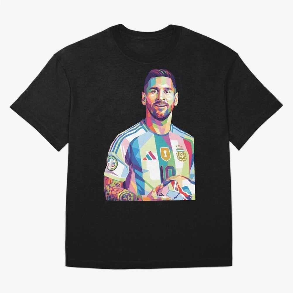 Messi wpap Classic T-Shirt Celebrate Unforgettable Nights in Global Football Passion for FIFA World Cup 2026 USA Canada Mexico, Centered on Messi and Cristiano Ronaldo, Argentina, Vintage Soccer Flavor, Modern Football Stars, National Flags and